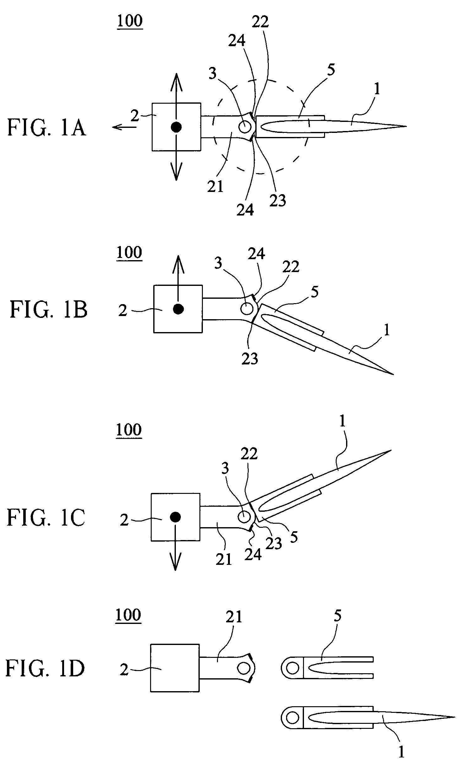 Oscillating-foil type underwater propulsor with a joint