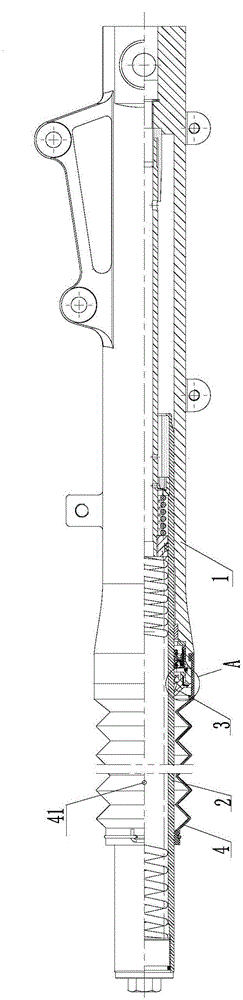 Double dust cover-type front shock absorber