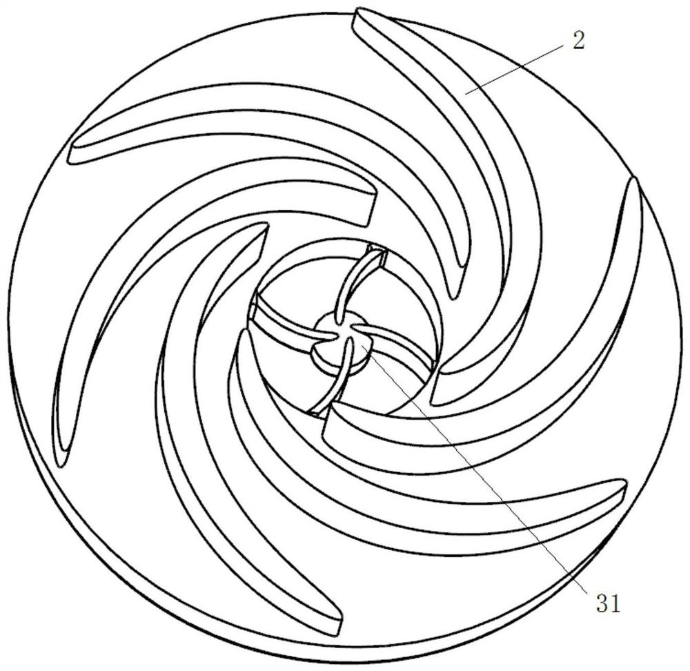 Centrifugal impeller for blood pump and blood pump