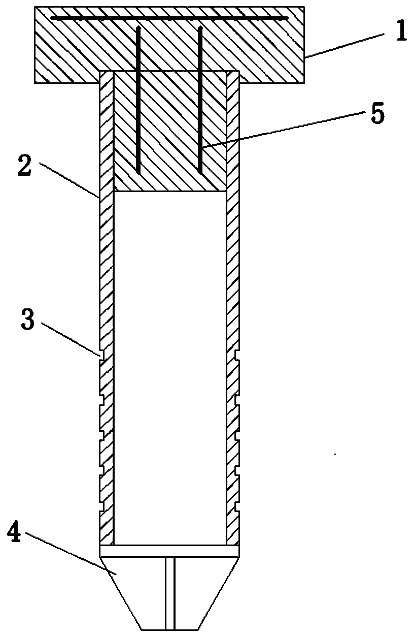 Concrete pipe pile for treating thaw collapse of island-shaped frozen soil foundation, and construction method of concrete pipe pile