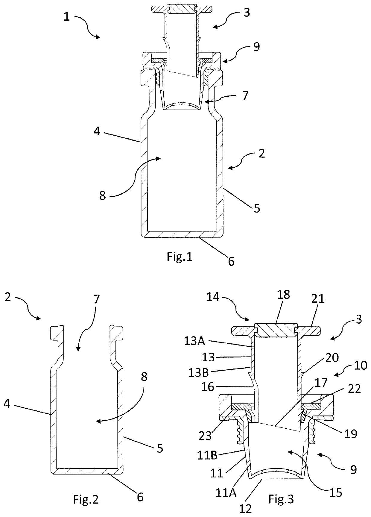 Container and closure