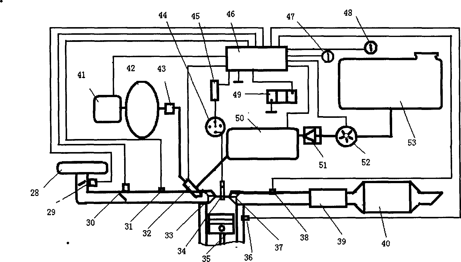 Internal-combustion engine of combustible powder