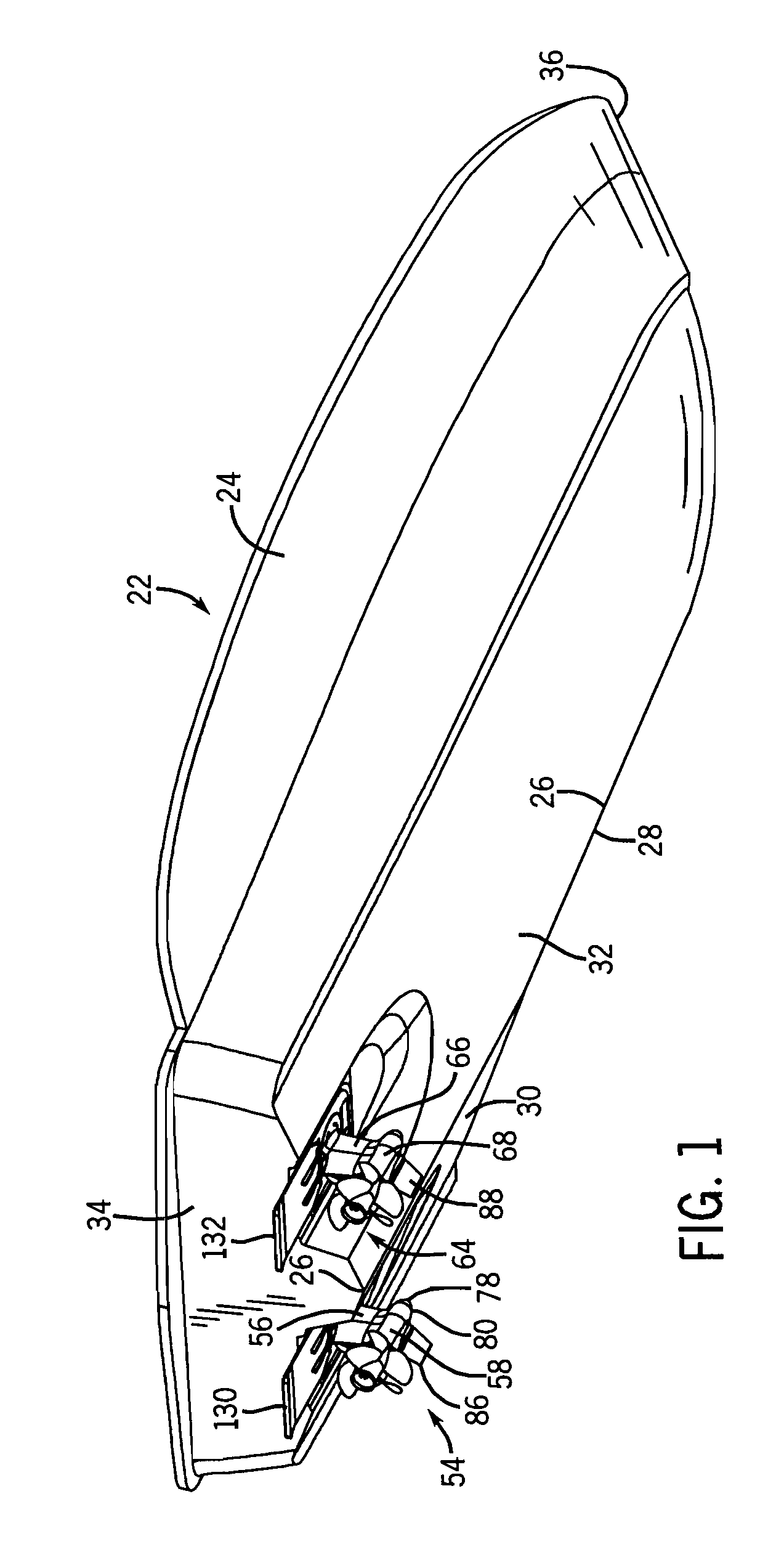 Marine drive with break-away mount