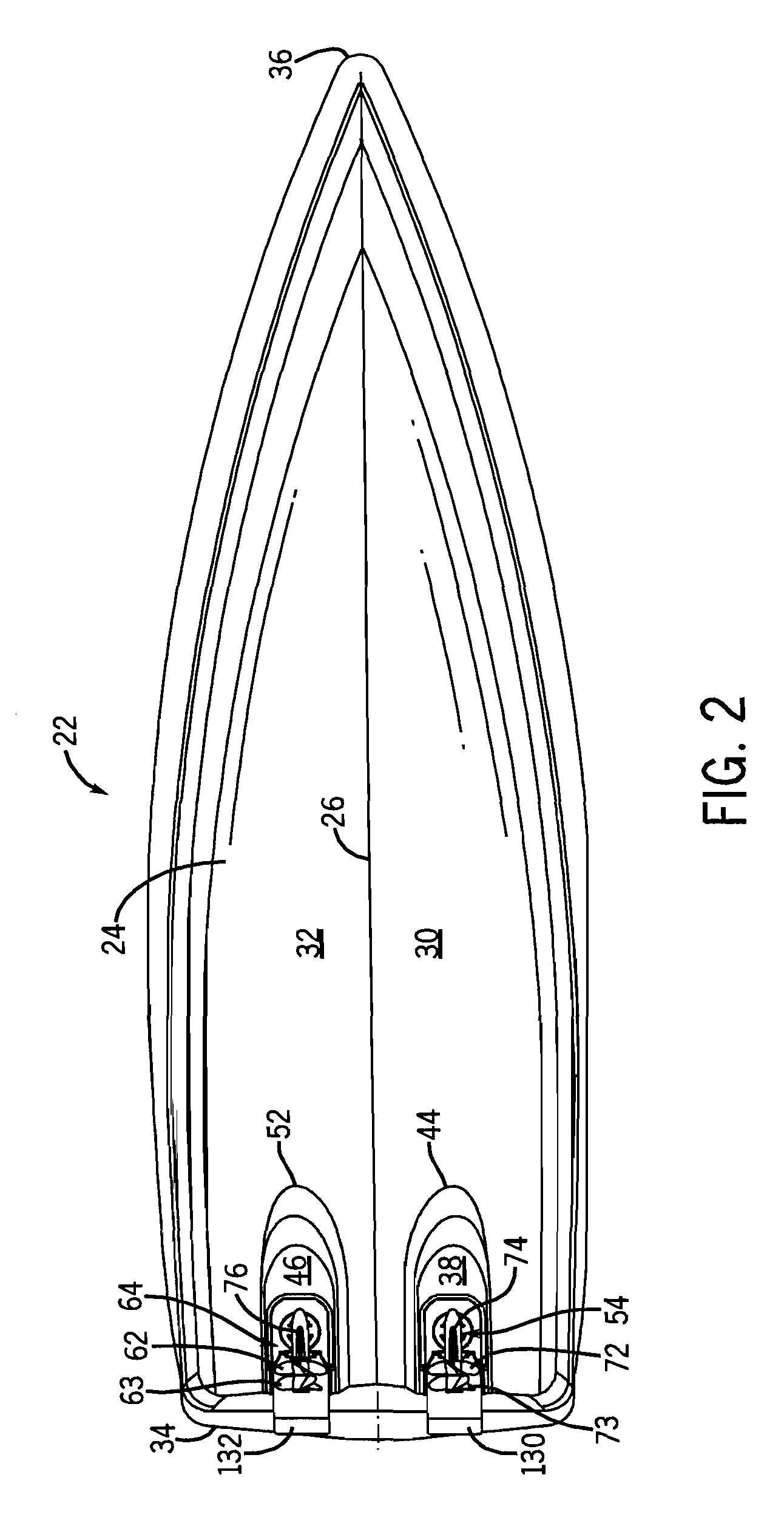 Marine drive with break-away mount