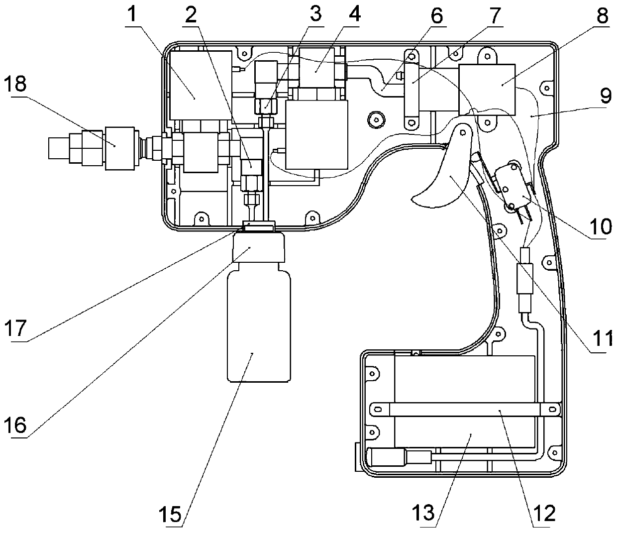 Automatic sampling device used for liquid sample