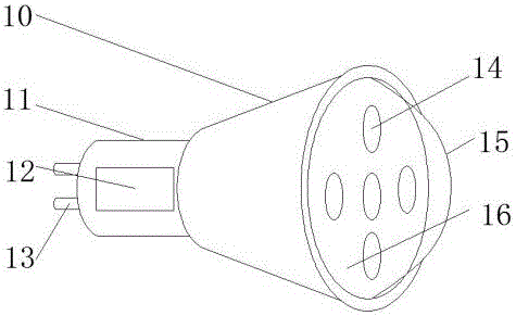 High-cooling-efficiency LED venture lamp