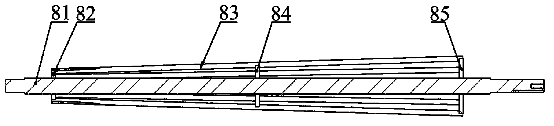 Turning conveyor with jolt shaping function