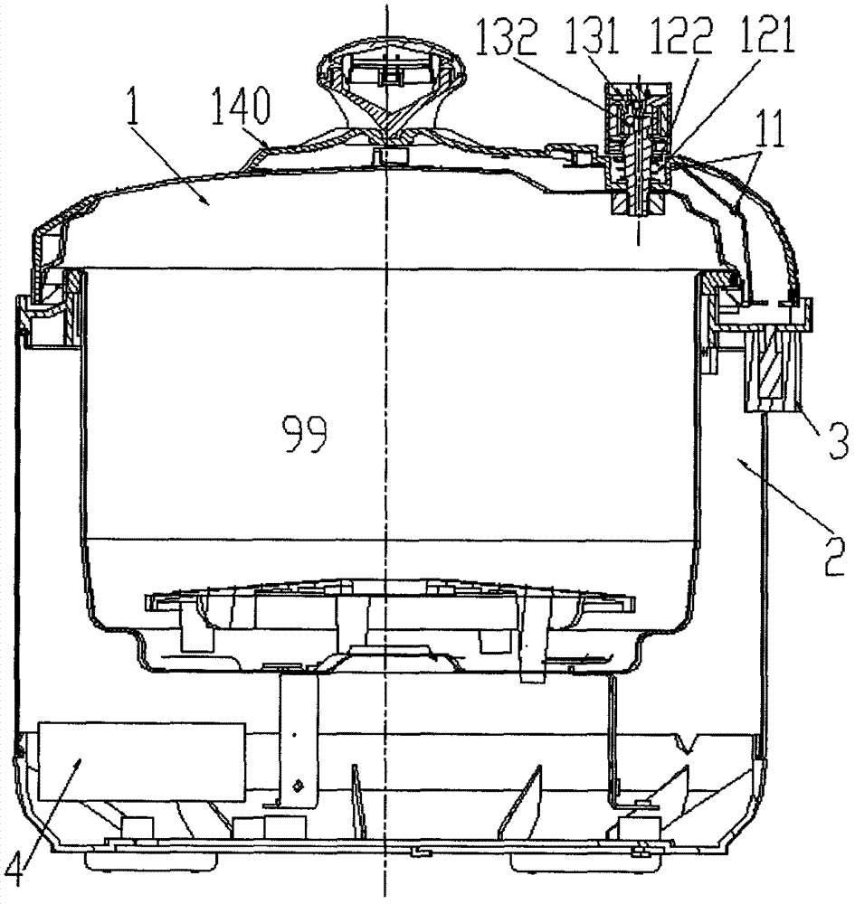 Electric pressure cooker automatically regulated by pressure limit values