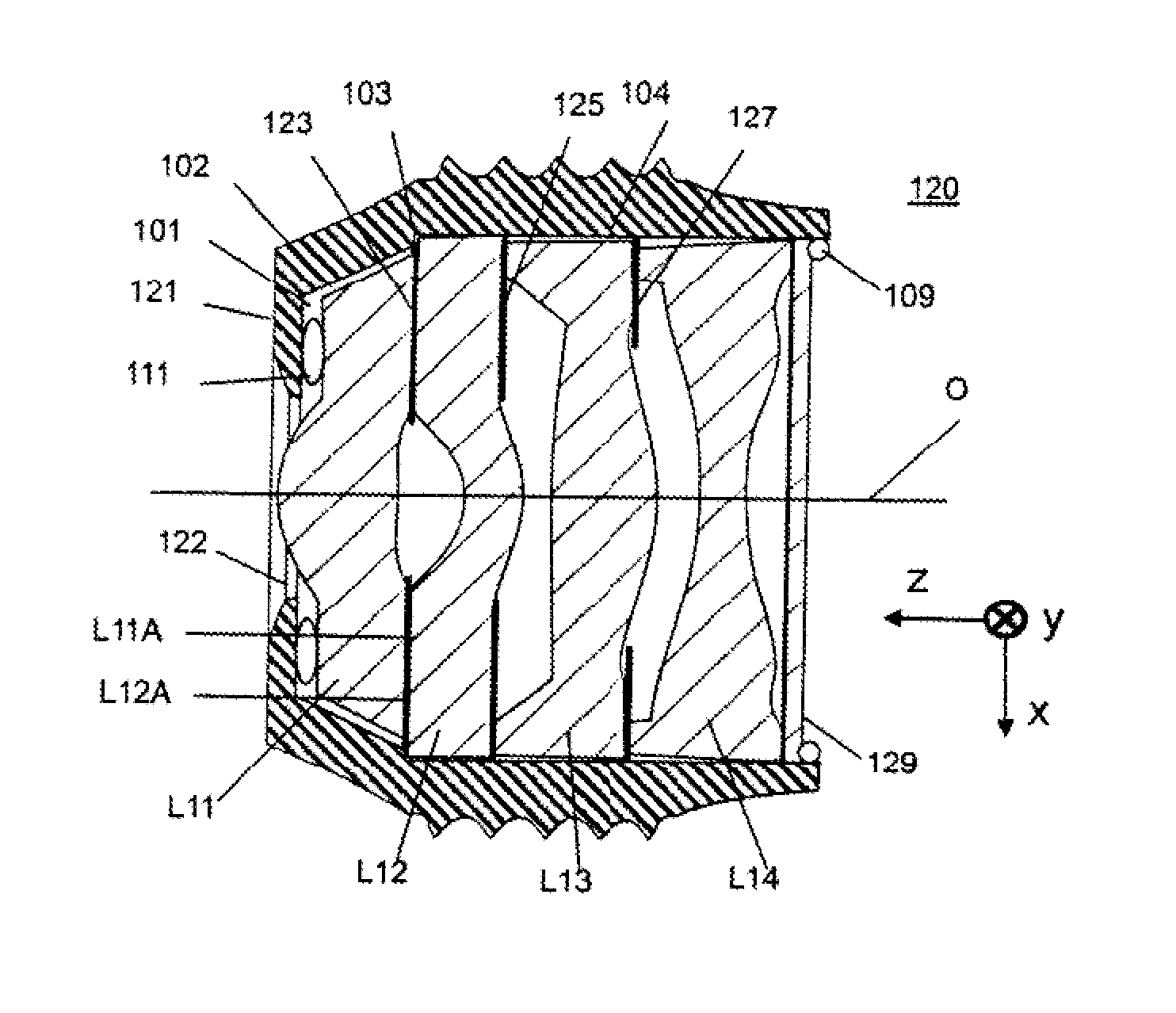 Miniature lens assembly and method of making same