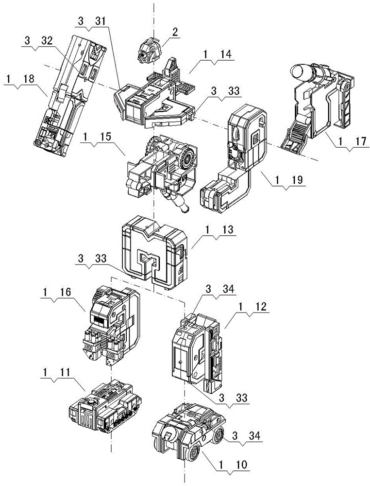 Figure transformation combination toy