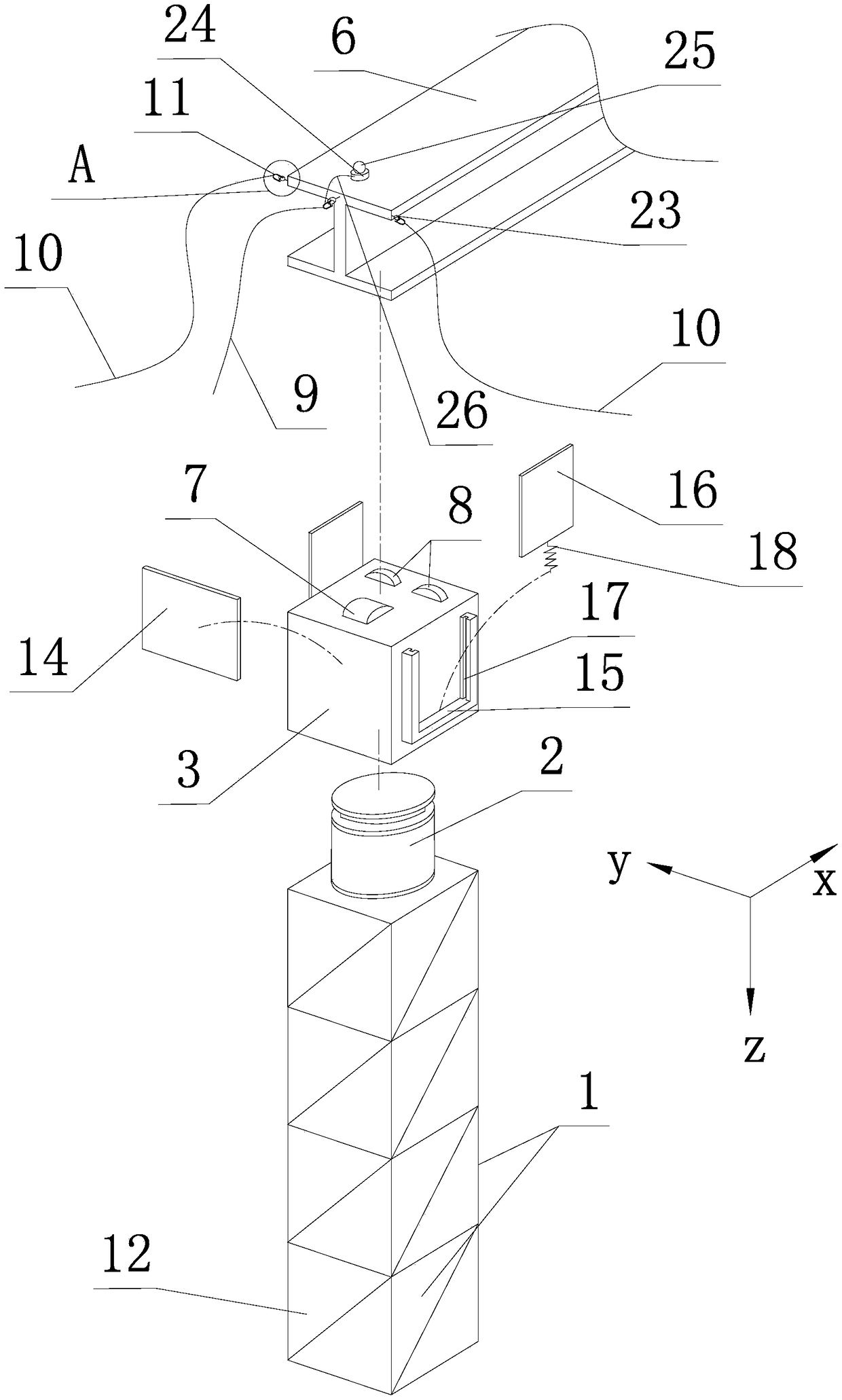 Manual correction device for cantilever steel beam and construction method thereof