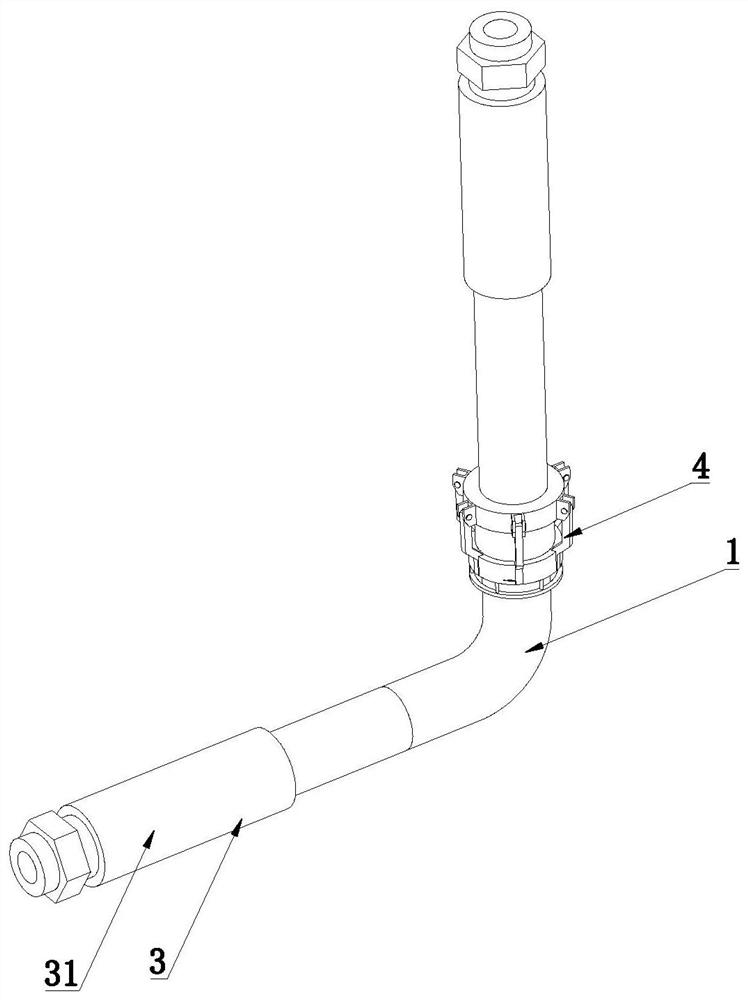 Automobile oil pipe connecting device with high sealing performance