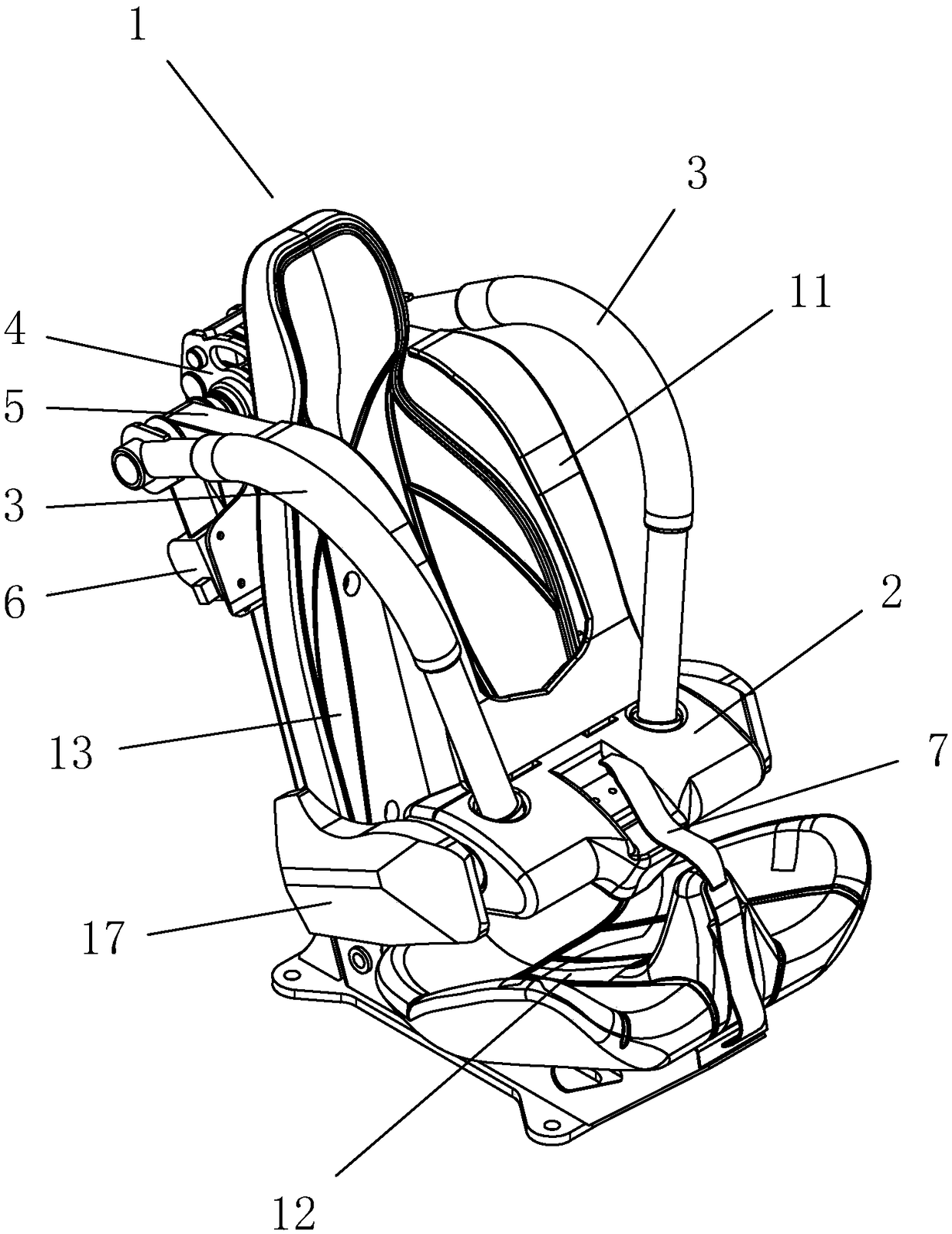 Novel pressing rod device of entertainment facility