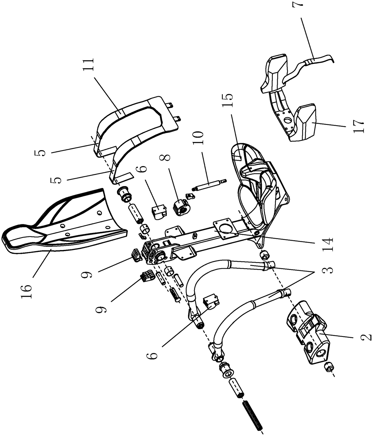 Novel pressing rod device of entertainment facility