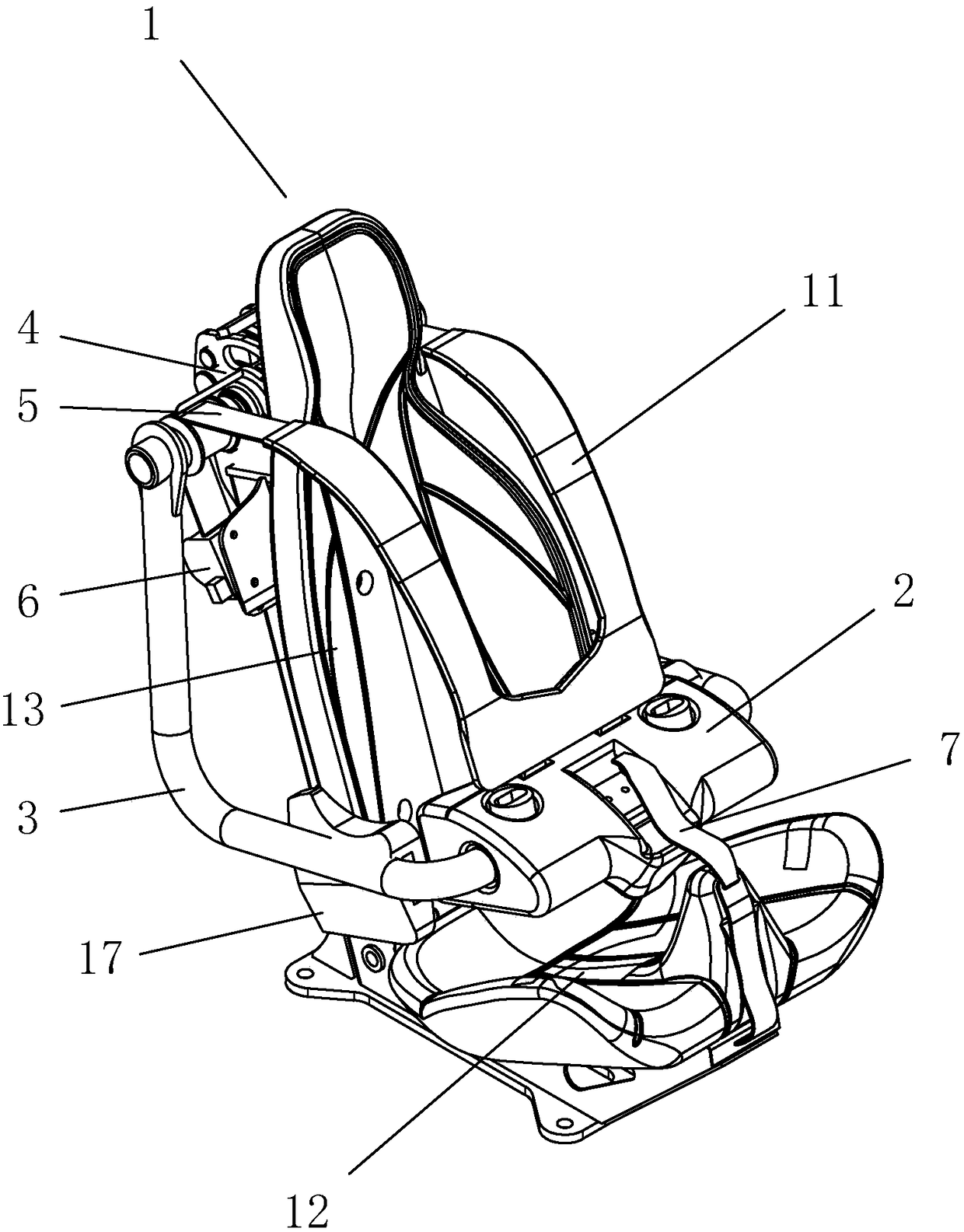 Novel pressing rod device of entertainment facility