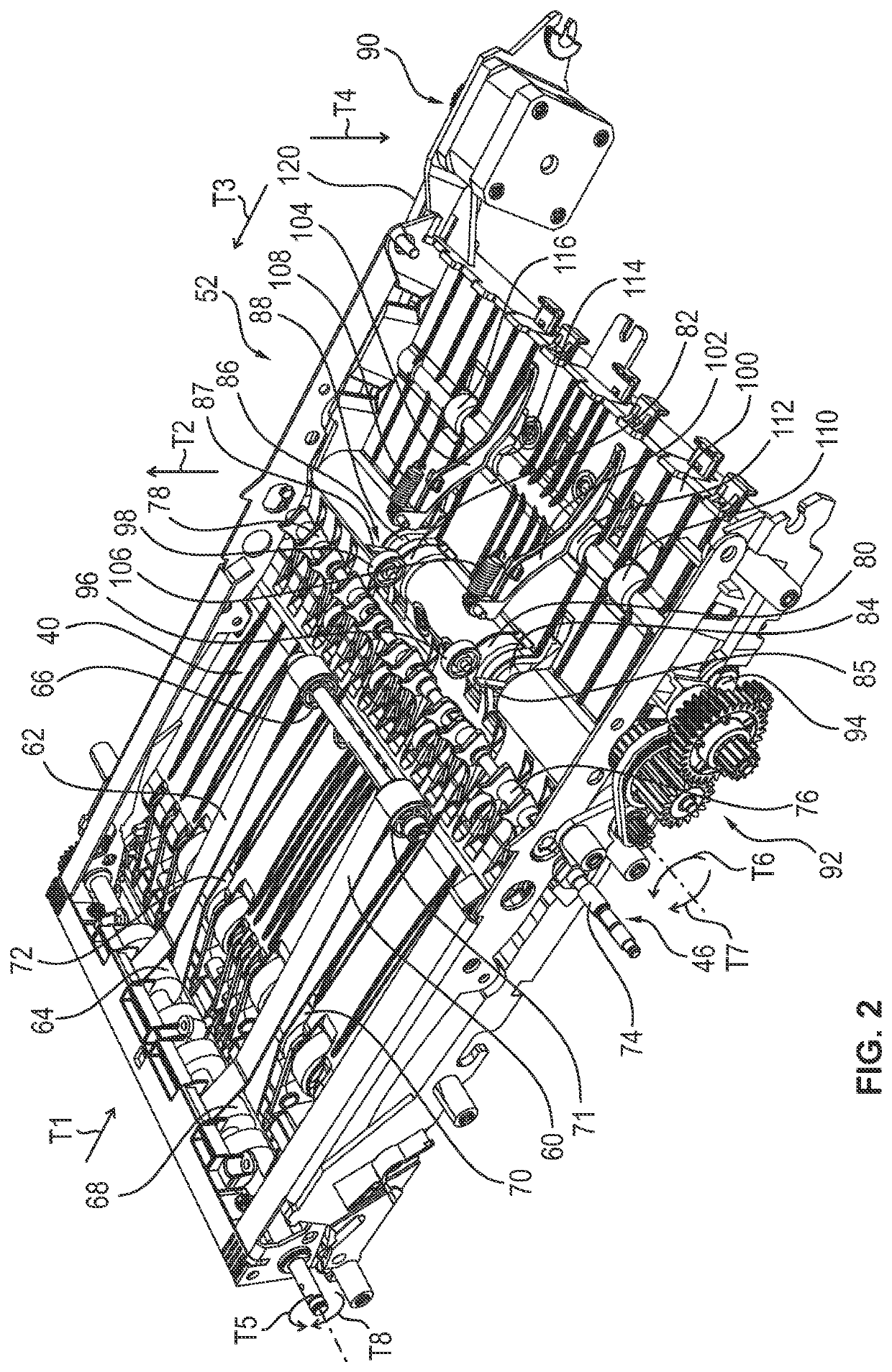 Device for handling notes of value