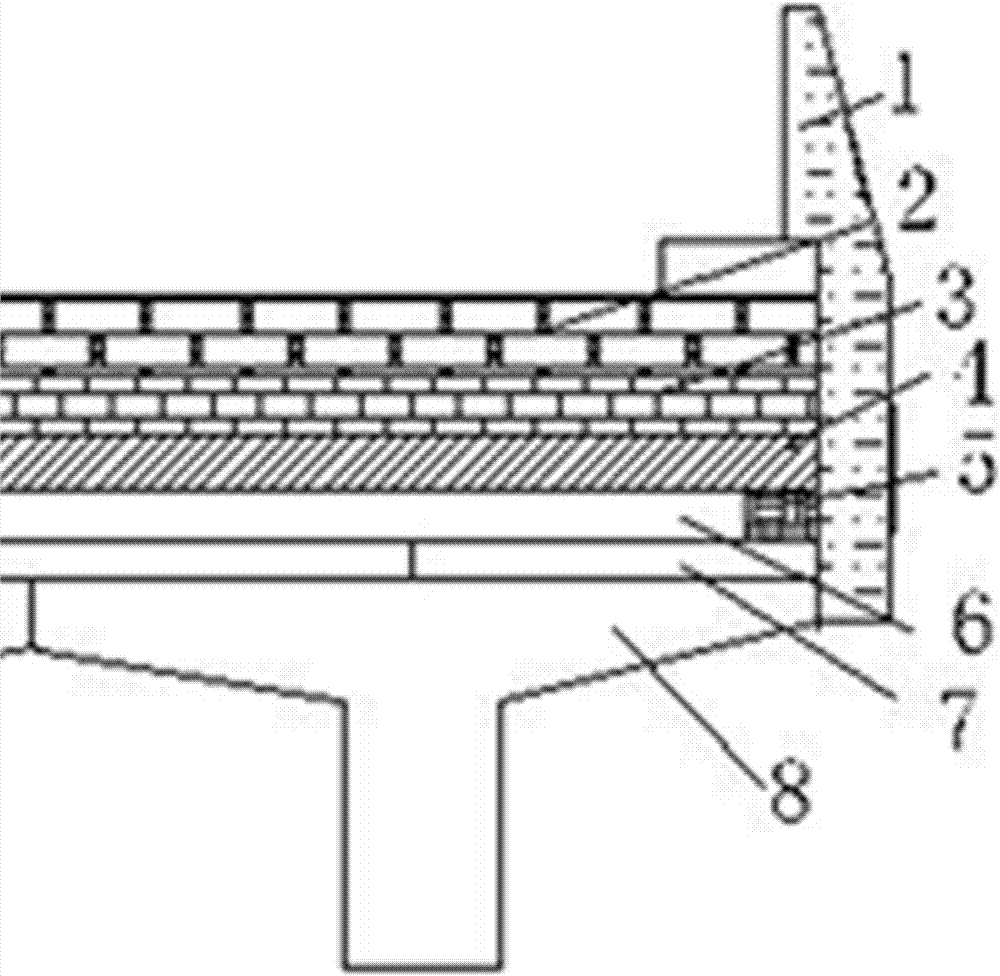 Construction method of T-shaped girder bridge pavement with graphene heating film