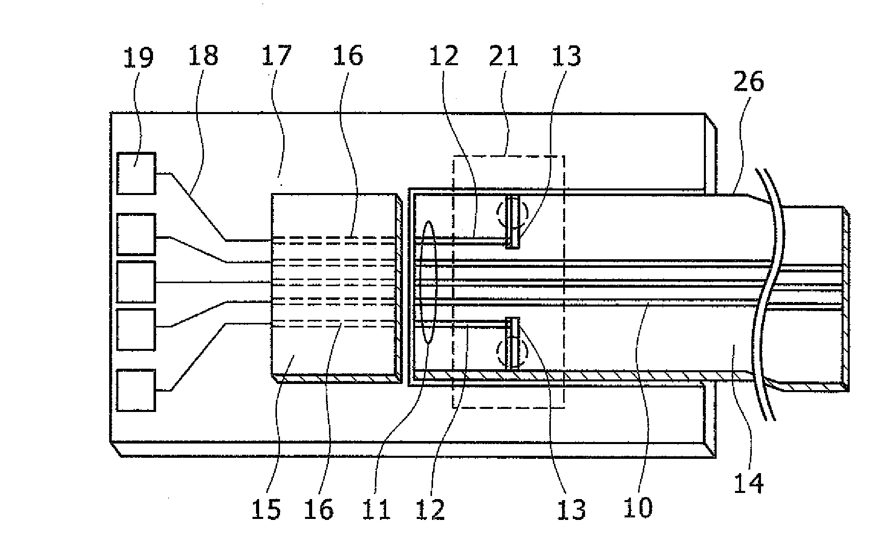 Planar optical waveguide array module and method of fabricating the same