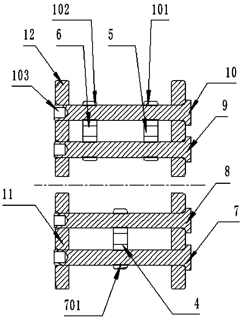 Three-lock clamp locking mechanism with redundancy design