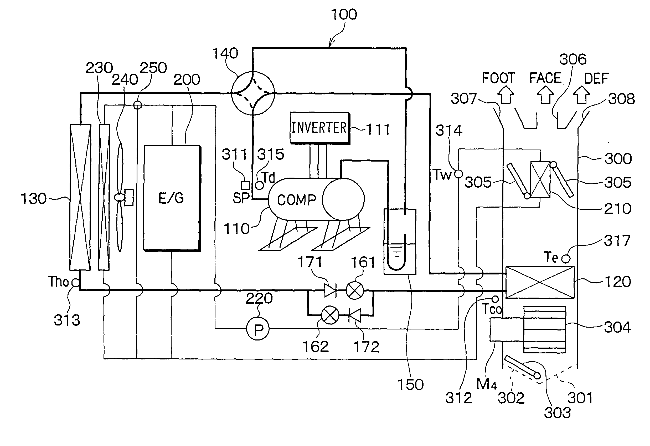 Vehicle air conditioner with defrosting operation in exterior heat exchanger