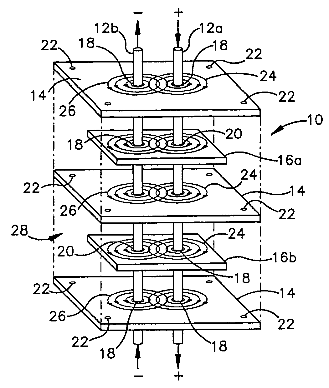 Universal energy conditioning interposer with circuit architecture