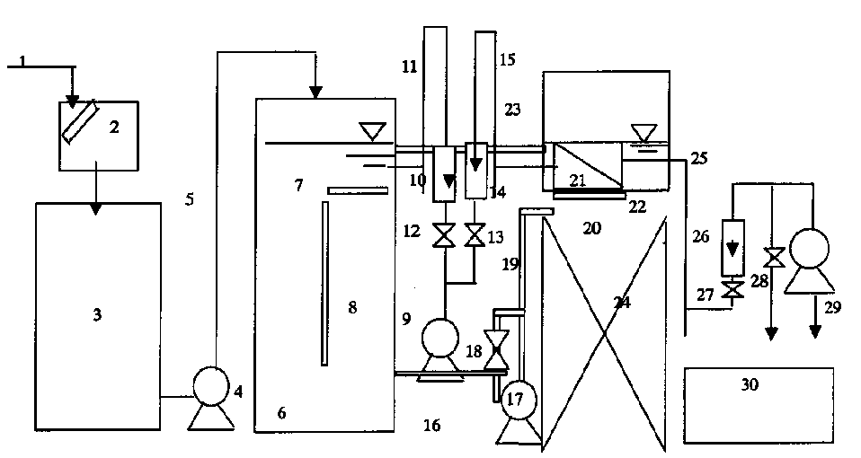 Split type film biological reactor and water treatment method