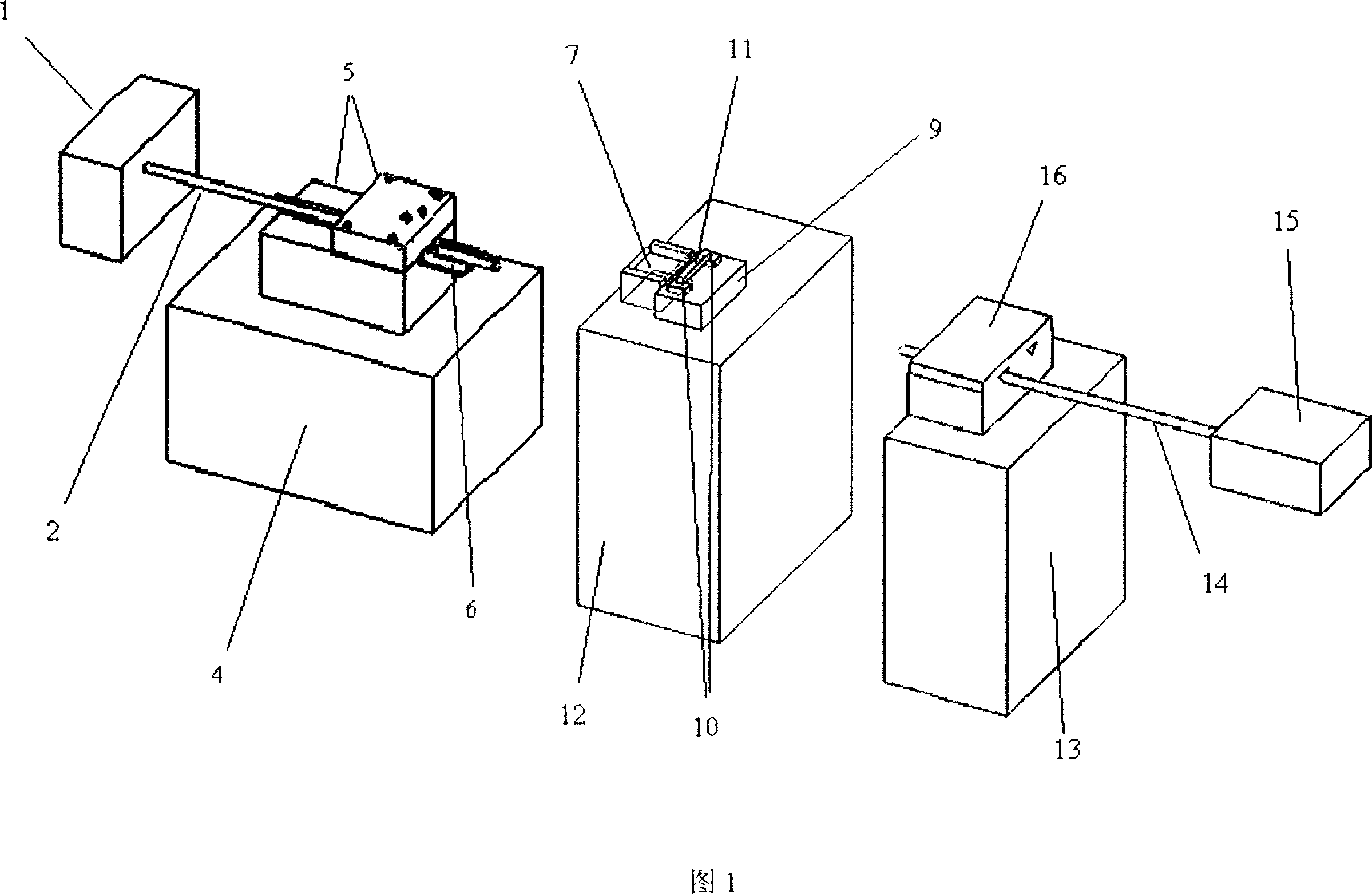 Active aligning-fixing device and method for single-mode lens fiber and plate ridge-type waveguide