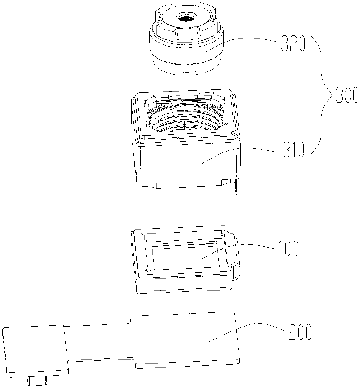 Support structure and camera shooting module with support structure