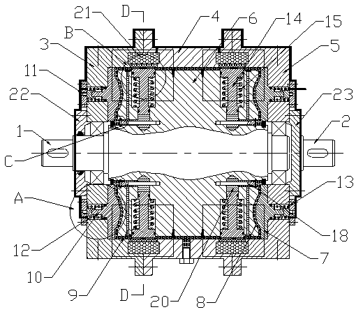 Arc type magneto-rheology and friction transmission device for electromagnetic thermal memory alloy extrusion