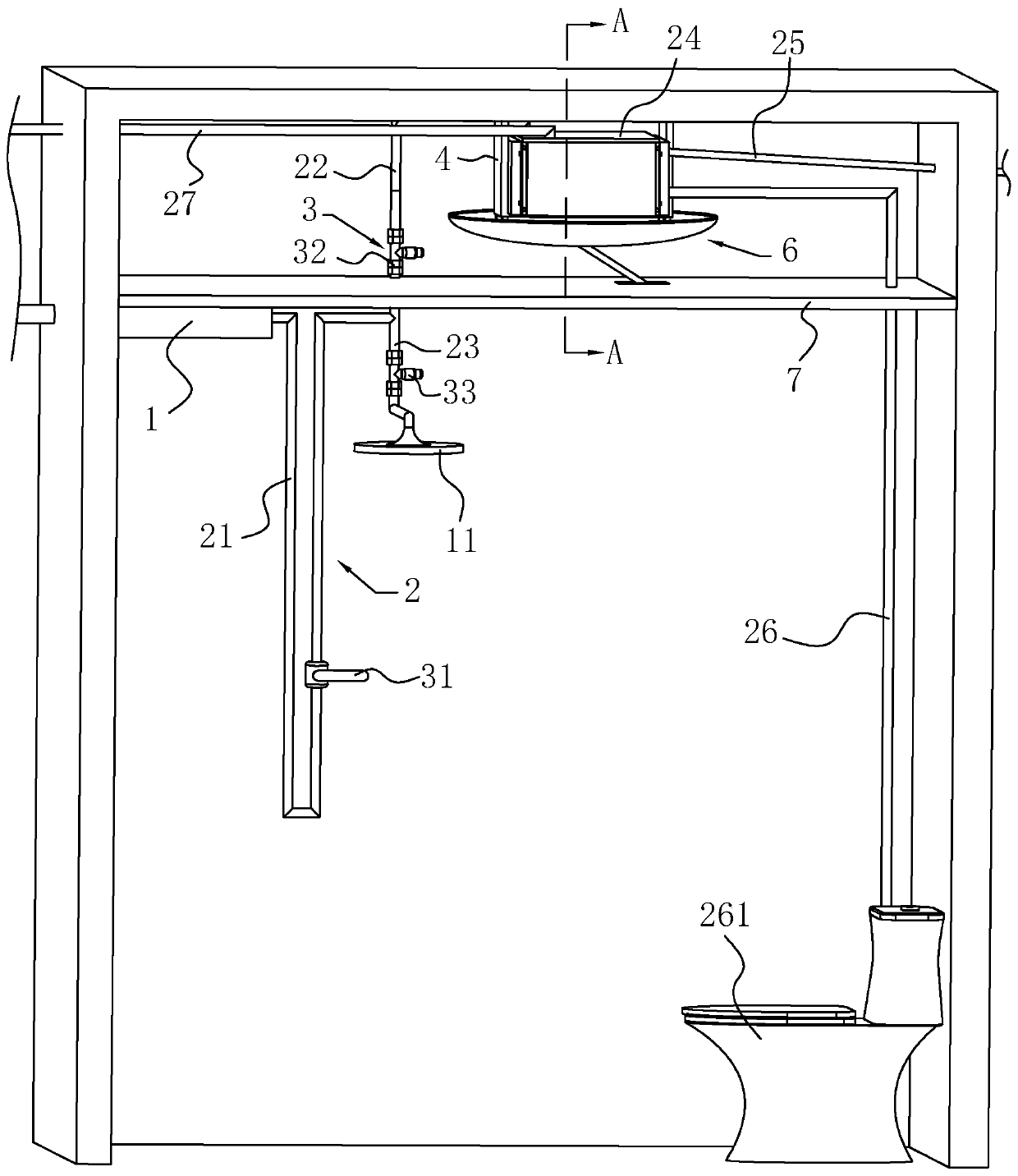 Cold water collecting system of water heater