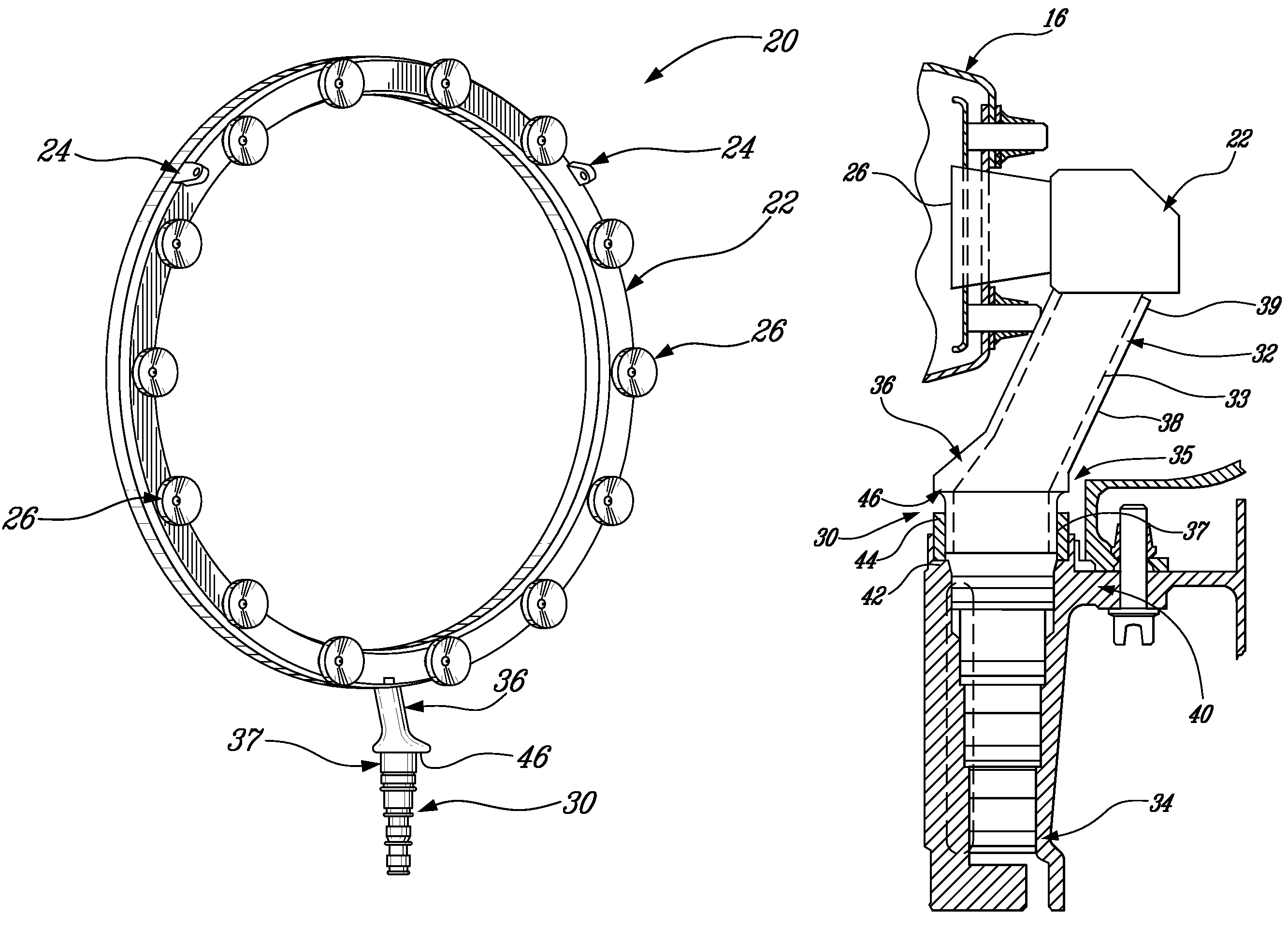 Internal fuel manifold and fuel fairing interface