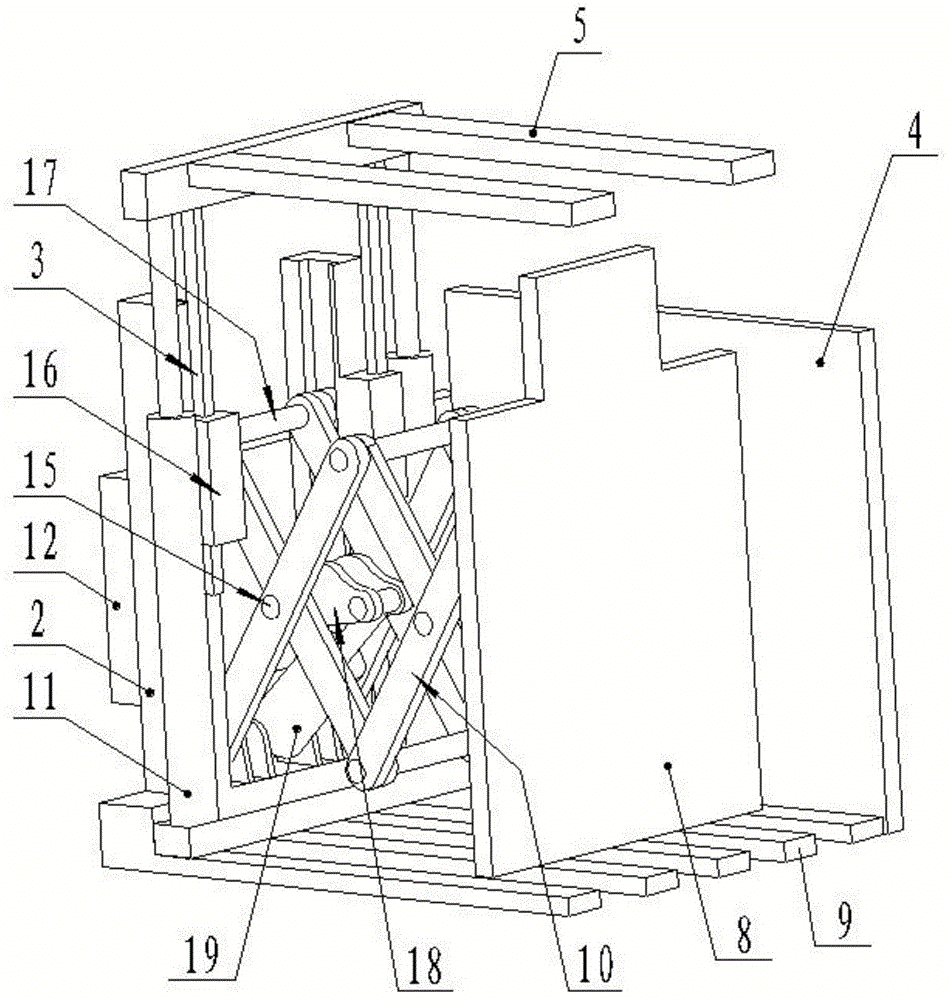 Cargo transfer forklift for train