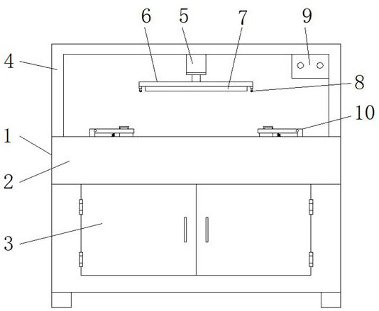 Negative pressure type embossing device capable of rapidly unfolding clothes