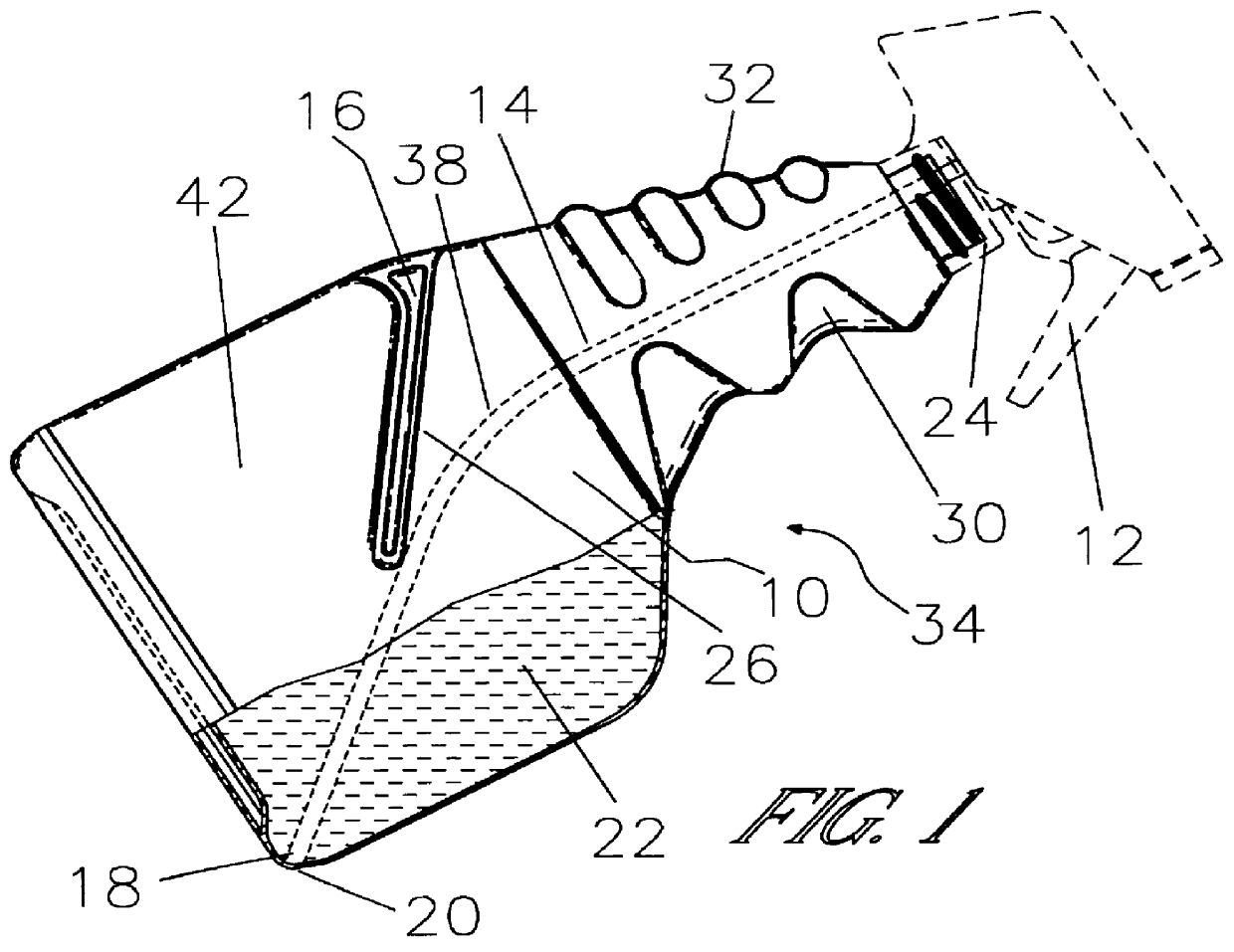 Trigger spray container with integral straw guide