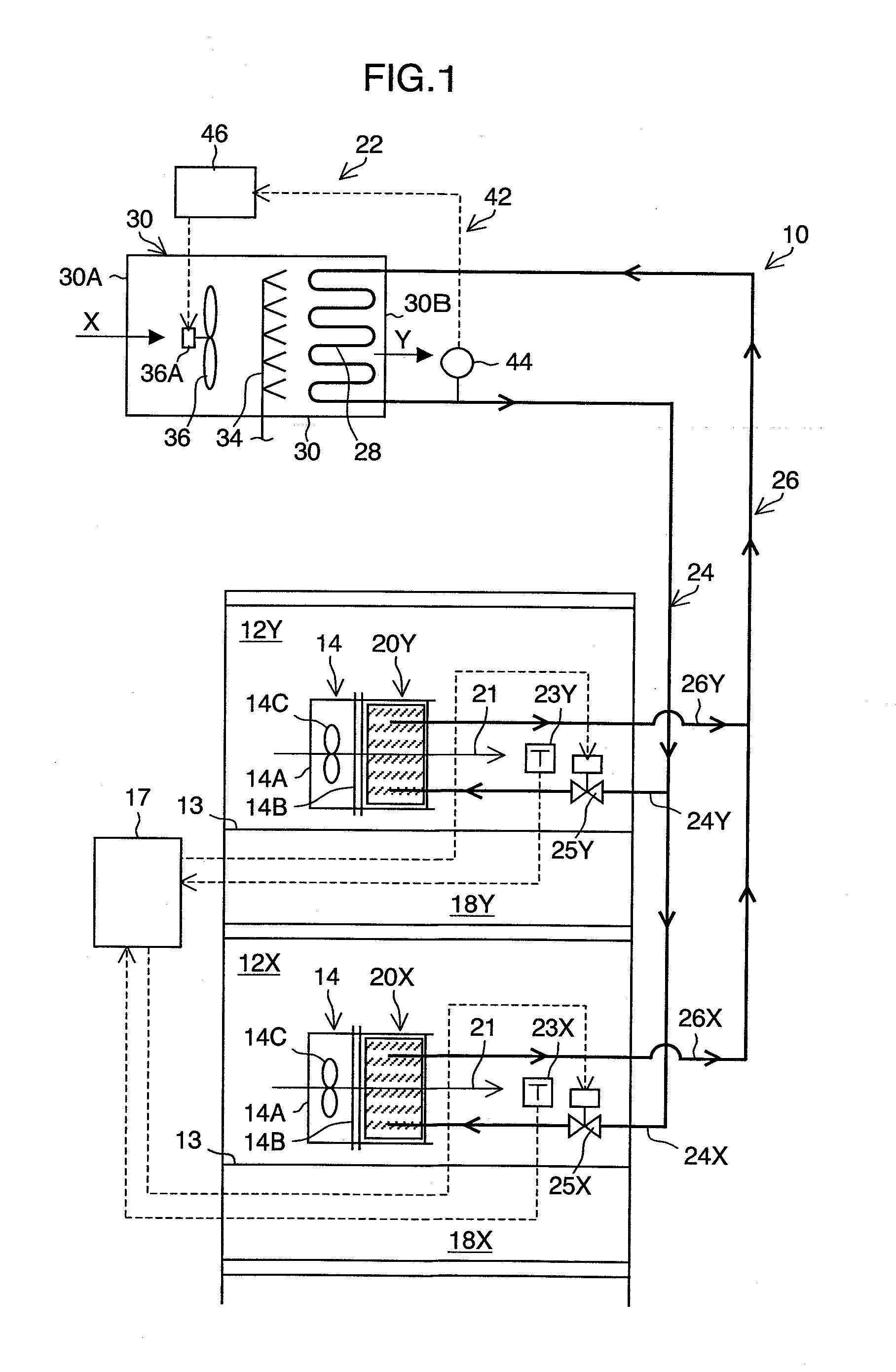 Cooling method and cooling system of electronic device