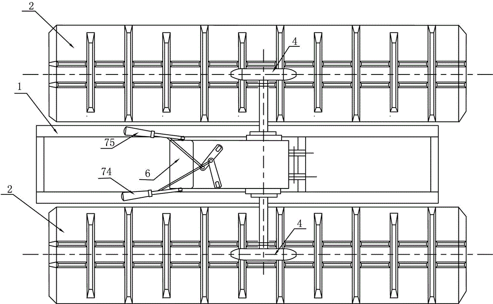 Crawler-type chassis for agricultural machine