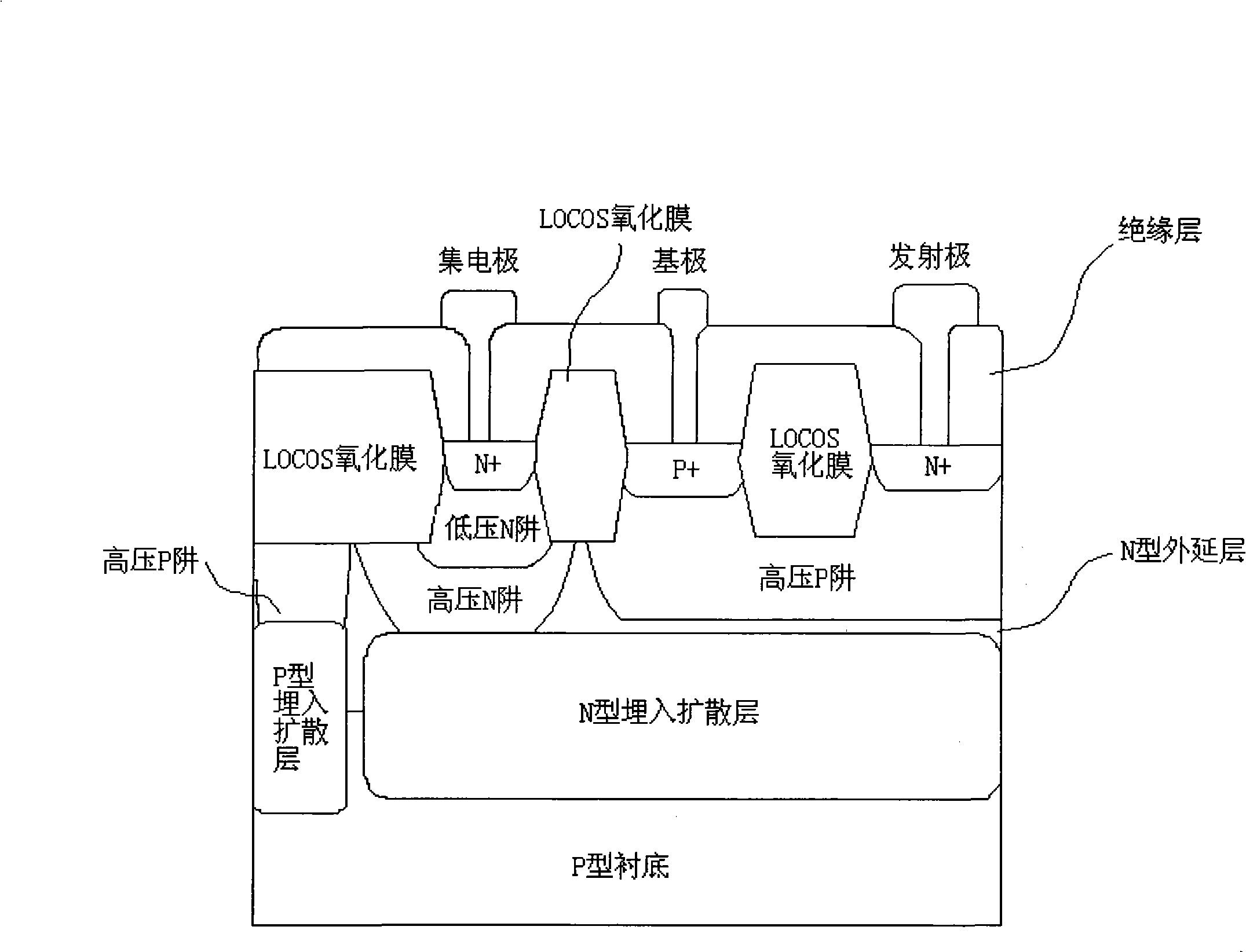 Method for manufacturing parasitic NPN transistor and structure thereof