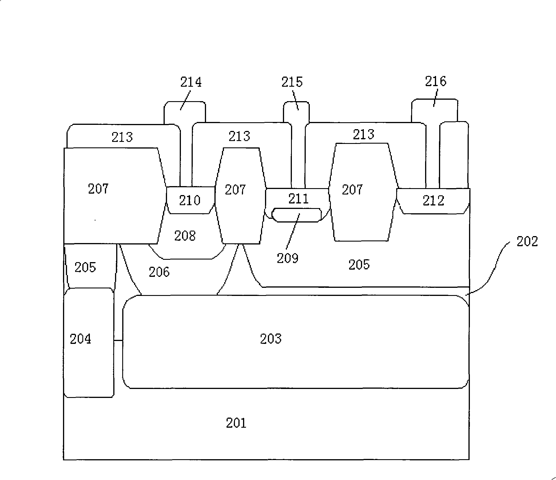 Method for manufacturing parasitic NPN transistor and structure thereof