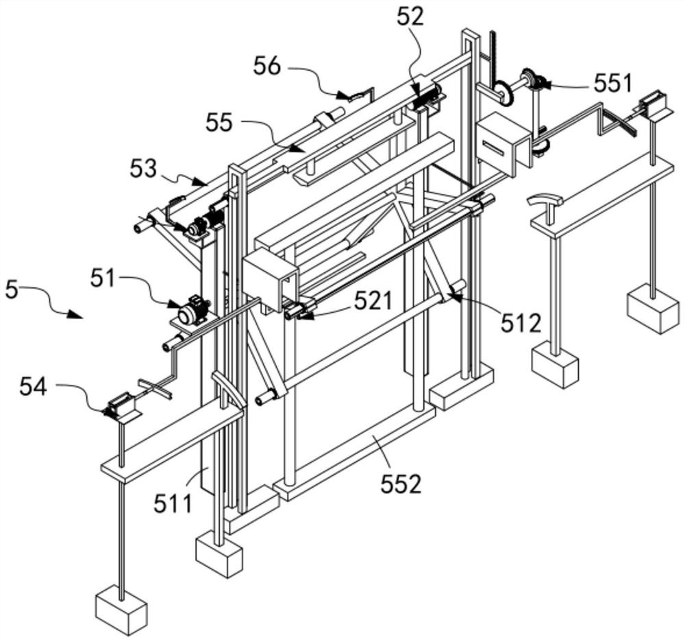 Flow guide net punching isolating film composite material structure production system