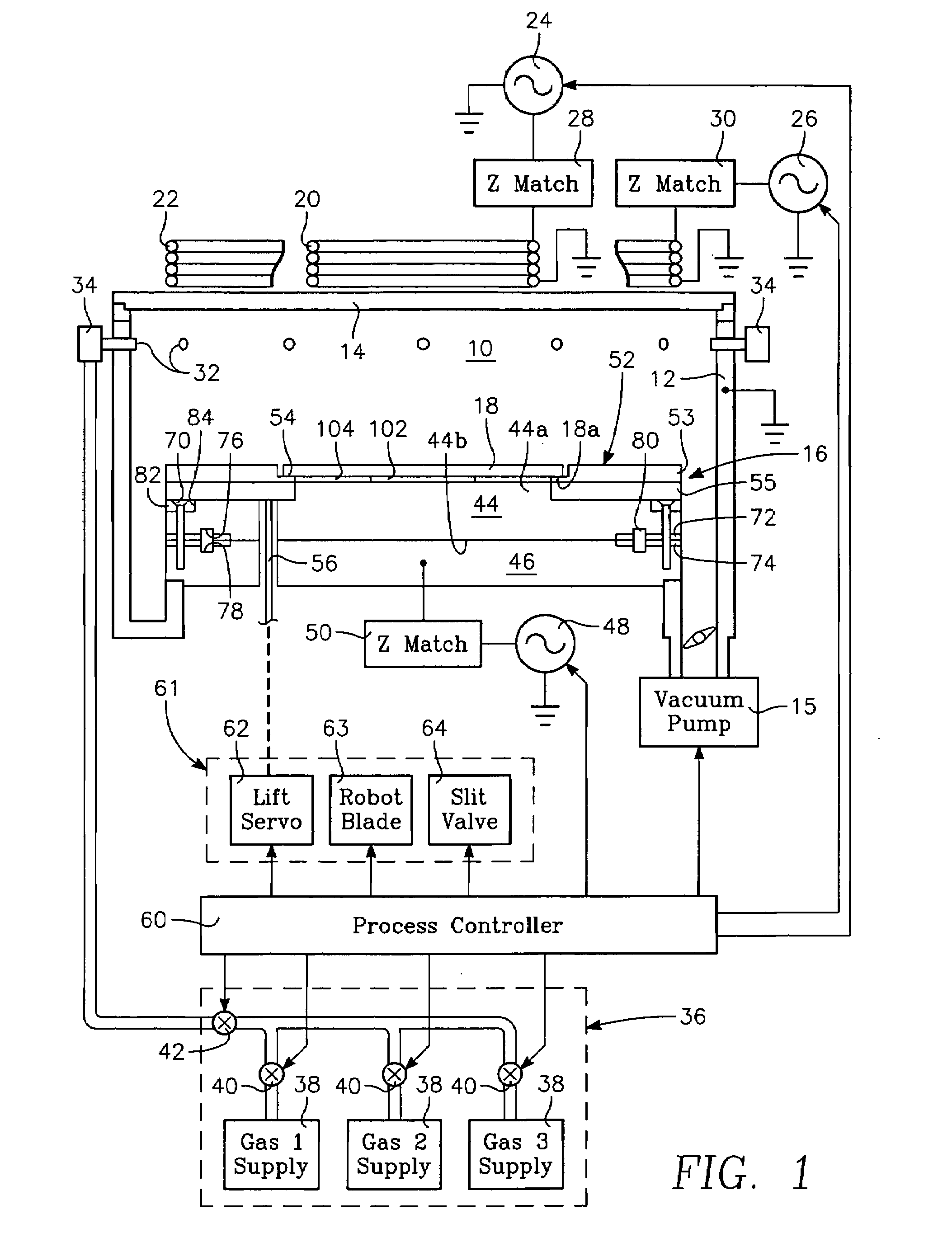 Mask etch plasma reactor with variable process gas distribution