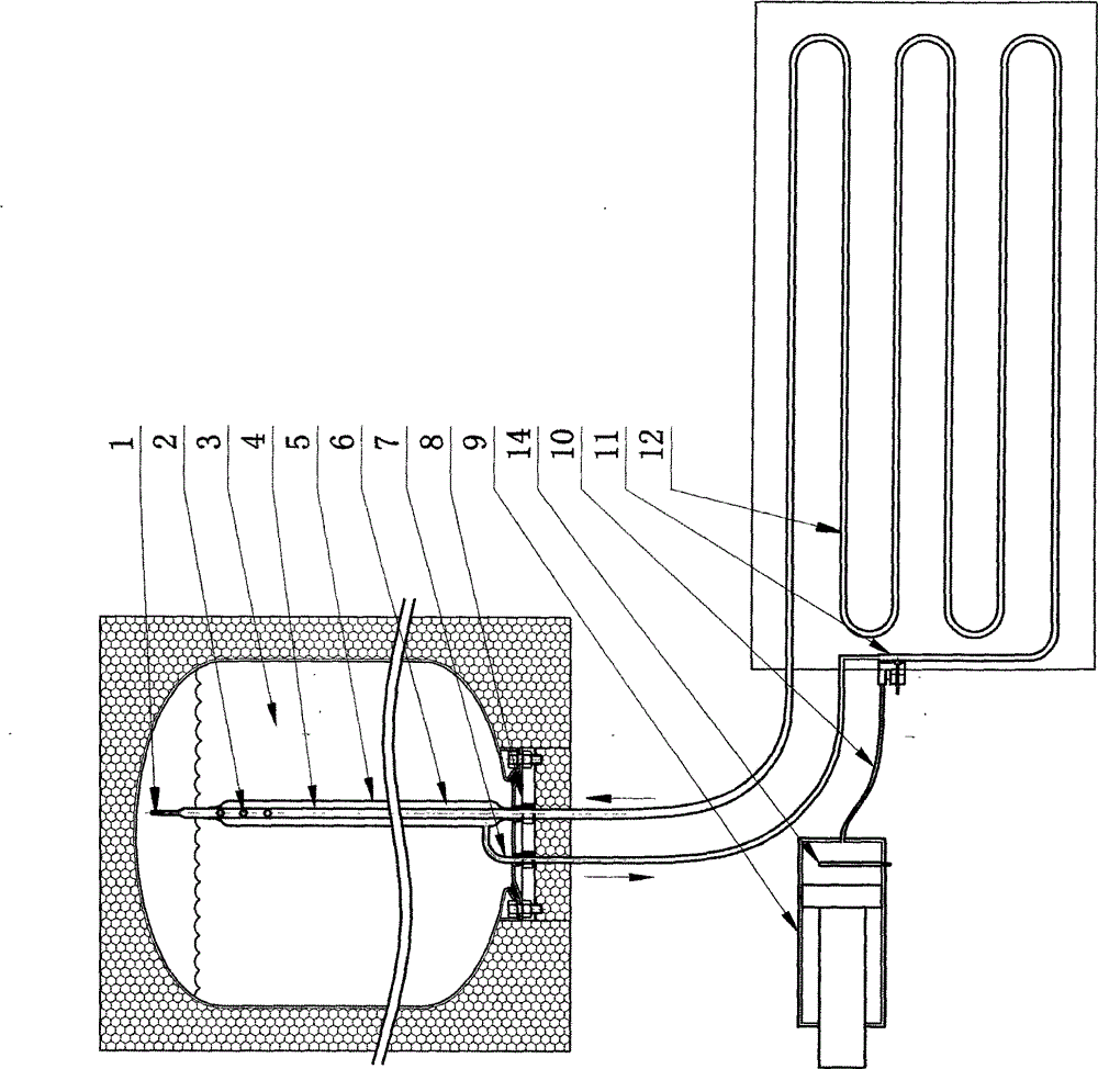 Superconducting heat pipe-type heat exchanger and liquid filling method thereof