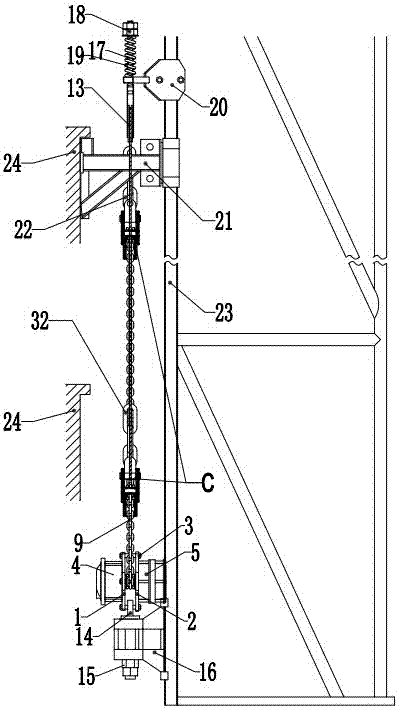 Building Attached Lifting Scaffolding Lifting Device