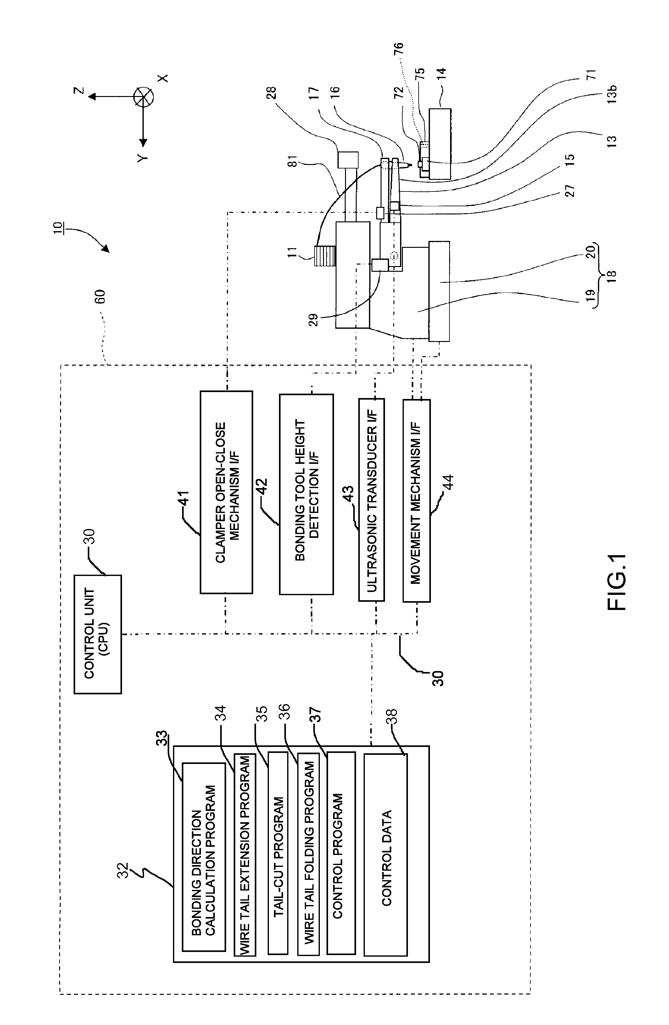 Wire bonding apparatus and bonding method