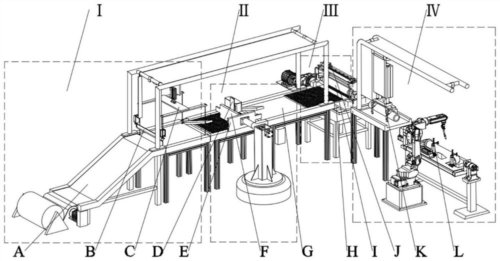 Integrated machining equipment for tractor bionic exhaust tail pipe