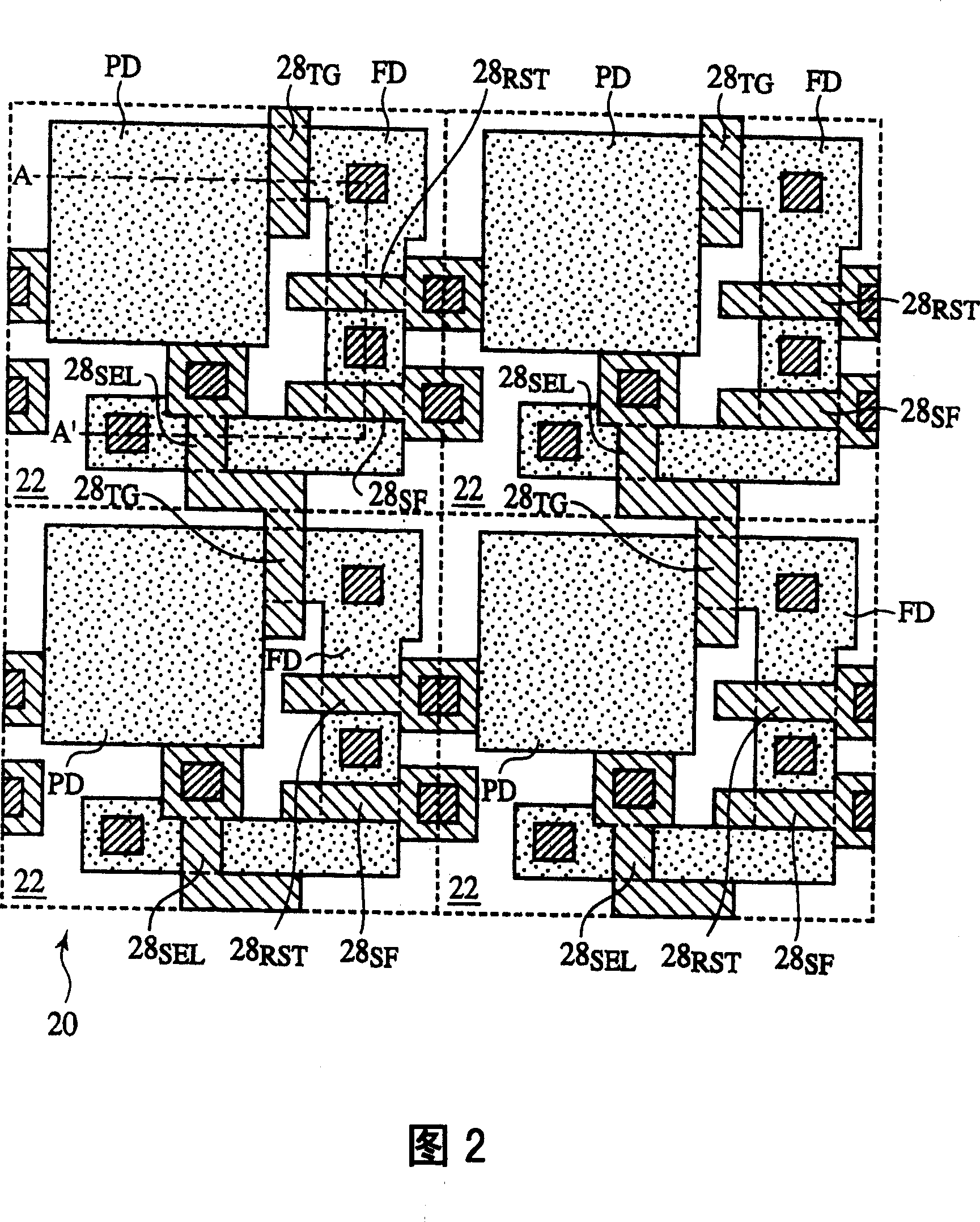 Solid image sensor and image fetching method