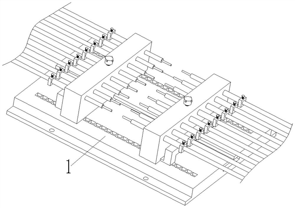 Building electromechanical cable installation auxiliary device