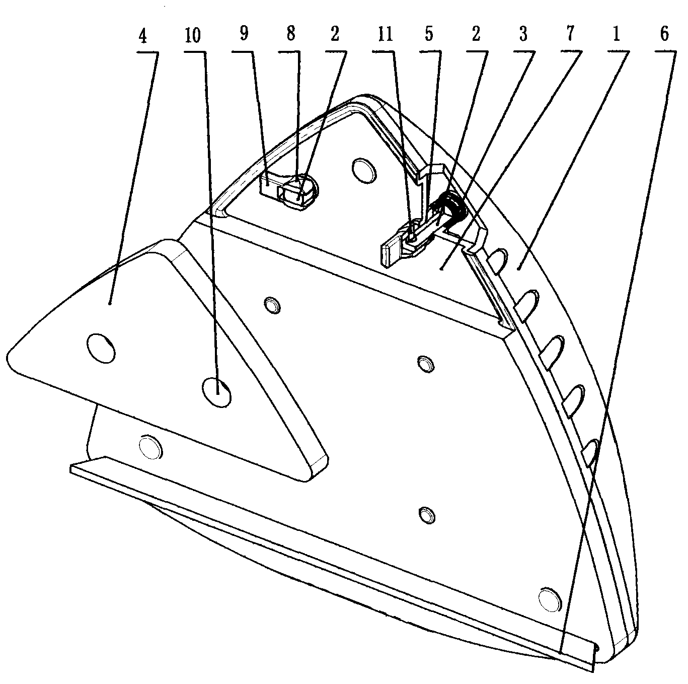 Rotary pressing plate for fixing felt on magnetic glass cleaner