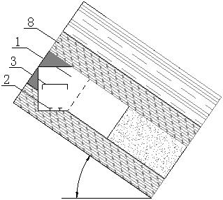 Continuous mining method with rigid and soft strip filling without coal pillars in the goaf of inclined coal seam