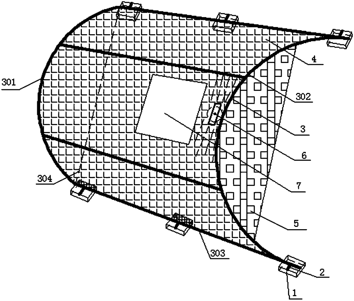 Grinding protecting and dust gathering device