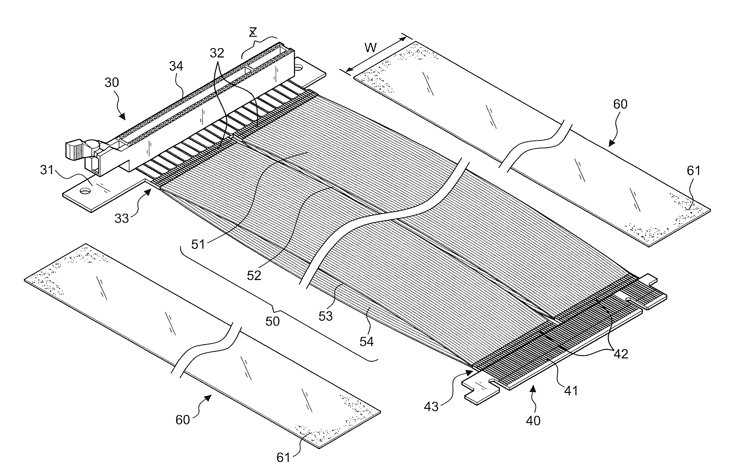 High-frequency signals double-layer flat cable adapter card